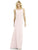 After Six - 6758 Bateau Neck Crepe Trumpet Gown In Pink