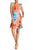 Donna Ricco - DR50764 Multi Print Bateau Stretch Crepe Sheath Dress In Orange and Multi-Color