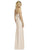 After Six - 6764 Marquis Lace Halter Sheath Dress In Neutral