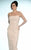 Daymor Couture - Floral Lace Sheath Gown 878 in Neutral