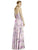 Jy - Jenny Yoo - JY533 Ruched Halter A-Line Evening Dress In Purple and Floral