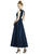 Lela Rose - LR242 Tea-Length Plunging V-Neck High Low Dress In Blue