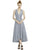 Lela Rose - LR242 Tea-Length Plunging V-Neck High Low Dress In Gray and Silver