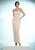 Daymor Couture - 1114 Floral Lace Sheath Dress in Neutral