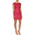 Aidan Mattox - 151A12340 Cap Sleeve Cutout Back Lace Dress in Pink