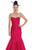 Theia  - 881945 Strapless Sweetheart Mermaid Gown with Shawl in Red