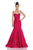 Theia  - 881945 Strapless Sweetheart Mermaid Gown with Shawl in Red