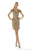 Theia - 882298 Gilded Sequined Mesh Bodycon Dress in Gold