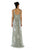 Theia - Sequined Bateau Neck Dress 882323 in Silver