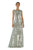 Theia - Sequined Bateau Neck Dress 882323 in Silver