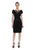 Theia - 882386 Lace Illusion V-Neck Cocktail Dress in Black