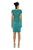 Theia - Scoop Neckline Sequin Cocktail Dress 882396 in Green