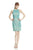 Theia - 882675 Sleeveless Beaded Mosaic Cocktail Dress in Blue