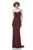 Theia - 882921 Sequined Mesh Long Gown in Red