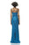 Theia - 882921 Sequined Mesh Long Gown in Blue