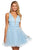 Sherri Hill - 53026 Ruched A-Line Short Dress In Blue