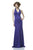 Theia - 883046 Satin Crepe Trumpet Gown in Purple