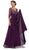Dancing Queen - 8855 Jewel Embellished Quarter Sleeve Illusion Evening Dress In Purple