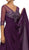 Dancing Queen - 8855 Jewel Embellished Quarter Sleeve Illusion Evening Dress In Purple