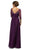 Dancing Queen - 8855 Jewel Embellished Quarter Sleeve Illusion Evening Dress In Purple