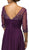 Dancing Queen - 8855 Jewel Embellished Quarter Sleeve Illusion Evening Dress In Purple