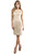 Sue Wong - Embroidered Bateau Neck Sheath Dress S9102 in Neutral