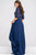 JVN48715 Beaded Lace Quarter Length Chiffon Dress