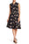 Nanette Nanette Lepo - NM8S171J3 Pleated Floral Print A-line Dress In Black