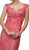 Dancing Queen - 8880 Cap Sleeve Illusion Bateau Lace Evening Dress In Pink