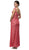 Dancing Queen - 8880 Cap Sleeve Illusion Bateau Lace Evening Dress In Pink