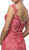 Dancing Queen - 8880 Cap Sleeve Illusion Bateau Lace Evening Dress In Pink