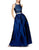 Adrianna Papell - Two-Piece Halter Neckline Long Dress 91922200 in Blue