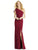 After Six - 6769 Bow Accent One Shoulder Crepe Dress In Red