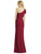 After Six - 6769 Bow Accent One Shoulder Crepe Dress In Red
