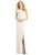 After Six - 6769 Bow Accent One Shoulder Crepe Dress In White