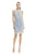 Theia - Bateau Neckline Embellished Short Dress 882661 in Blue