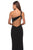 La Femme - 28135 Asymmetric Long Dress In Black