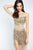 JVN21738 Crystal Embellished Sheer Dress