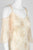 Theia - 890425 Draping Quarter Sleeve Beaded Long Sheath Gown In Ivory