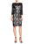 Sue Wong - Sequined Illusion Bateau Sheath Dress N5443 in Black and White