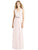 Jenny Packham - JP1002 Sleeveless Matte Chiffon V-neck Sheath Dress In Pink