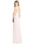 Jenny Packham - JP1002 Sleeveless Matte Chiffon V-neck Sheath Dress In Pink