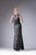 Cinderella Divine - 8935 Illusion Two Piece Sleeveless Lace Dress In Black