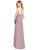 Jenny Packham - JP1006 Lux Chiffon Ruffled V-neck High Low Dress In Pink