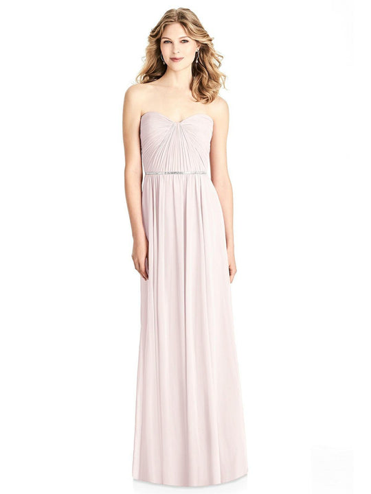 Jenny Packham - JP1008 Strapless Ruched Bodice Chiffon Gown In Pink
