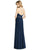 Jenny Packham - JP1009 Beaded V-neck Lux Chiffon Sheath Dress In Blue