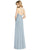 Jenny Packham - JP1009 Beaded V-neck Lux Chiffon Sheath Dress In Blue