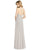 Jenny Packham - JP1009 Beaded V-neck Lux Chiffon Sheath Dress In Gray