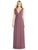 Social Bridesmaids - 8185 Sleeveless Deep V-Neck Matte Chiffon Gown In Pink