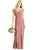Social Bridesmaids - 8186 Pleated Off-Shoulder Matte Chiffon Dress In Pink